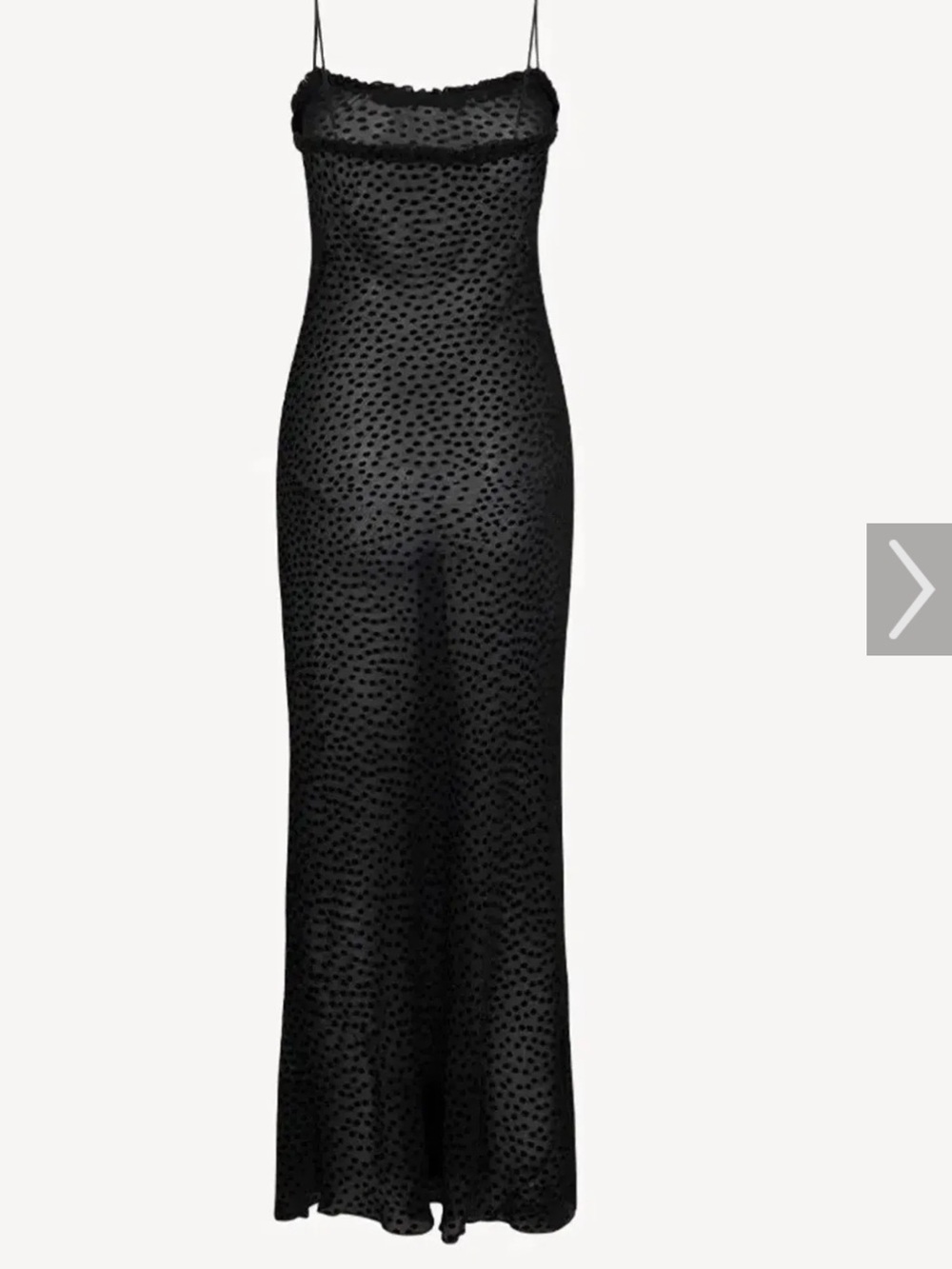 Realisation Par Black Esme Devore Spot Polka Dot Slip Maxi Dress - Picture 2 of 10